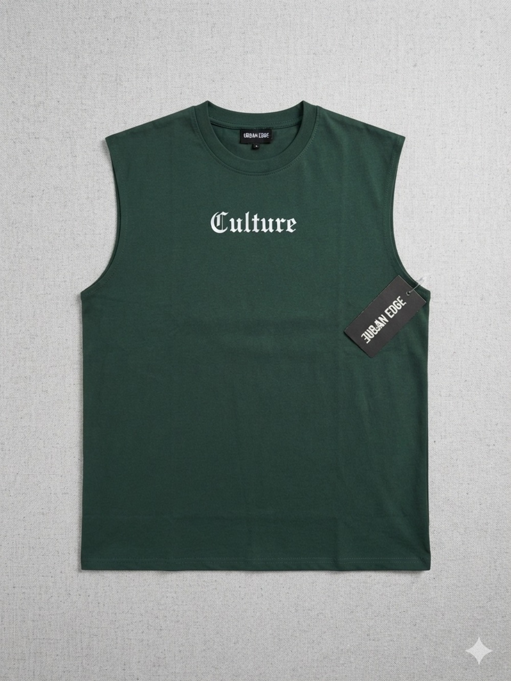 Urban Edge 'Culture' Forest Green Muscle Tank